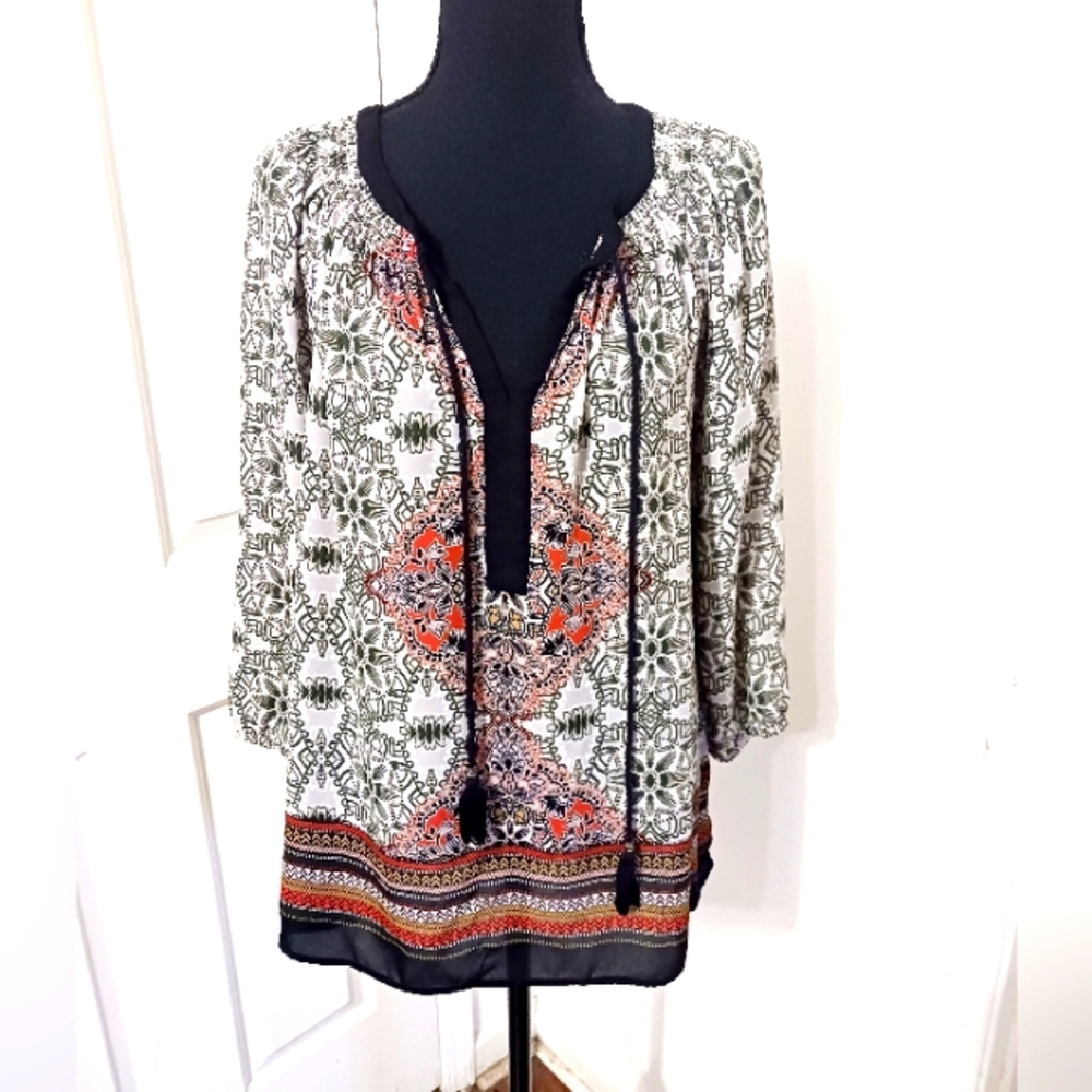 Women's Multicolor Bohemian Top